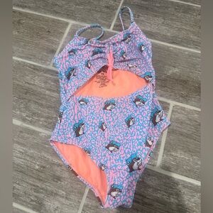 GIRLS KIDS BUCEE BUC EE LEOPARD CHEETAH NEON SWIMSUIT BATHING SUIT ONE PIECE